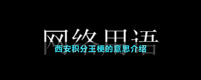 西安积分王梗的意思介绍