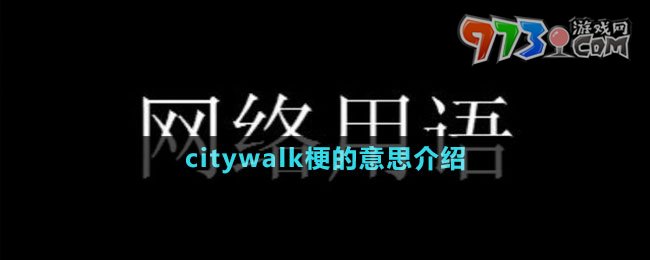 citywalk梗的意思介绍