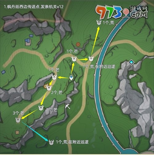 《原神》4.0齿轮素材速刷路线图