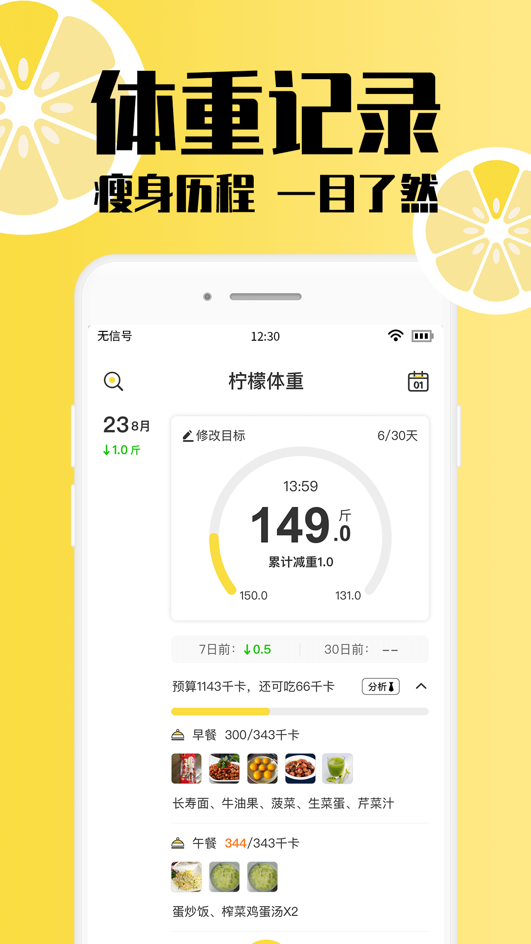 柠檬体重记录截图(3)