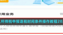 个人所得税申报退税时间条件操作教程2022