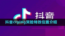 抖音crying哭脸特效位置介绍