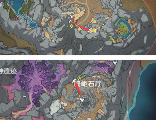 《原神》白铁矿快速收集路线图分享