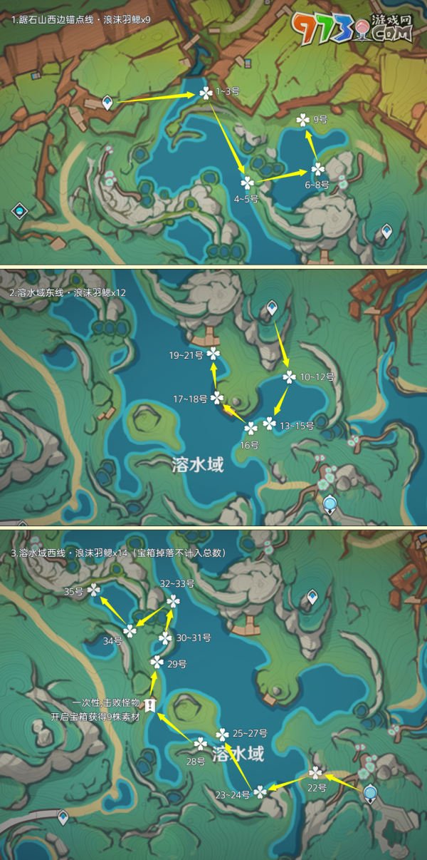 《原神》5.0浪沫羽鳃采集路线